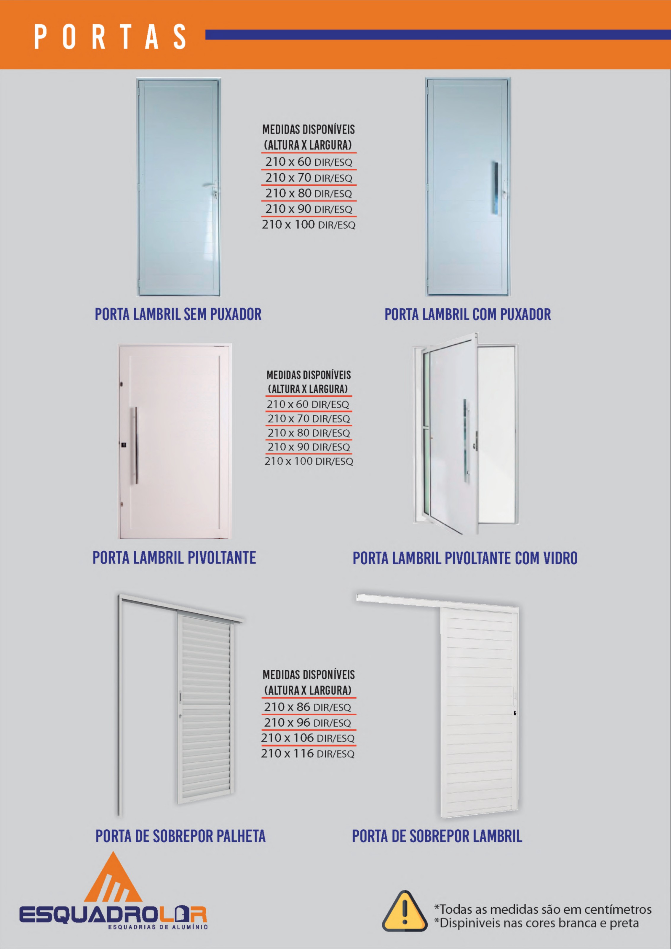 Portas Lambril e Pivotantes